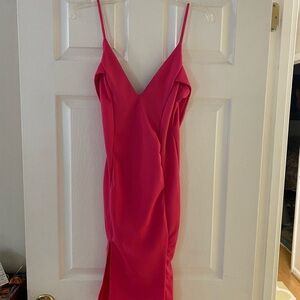 Fashion Nova Pink Spaghetti Strap Cocktail Dress